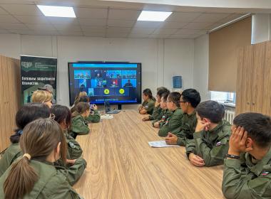 К Дню воссоединения Донбасса и Новороссии с Россией Центр «ВОИН» провел пять телемостов с курсантами